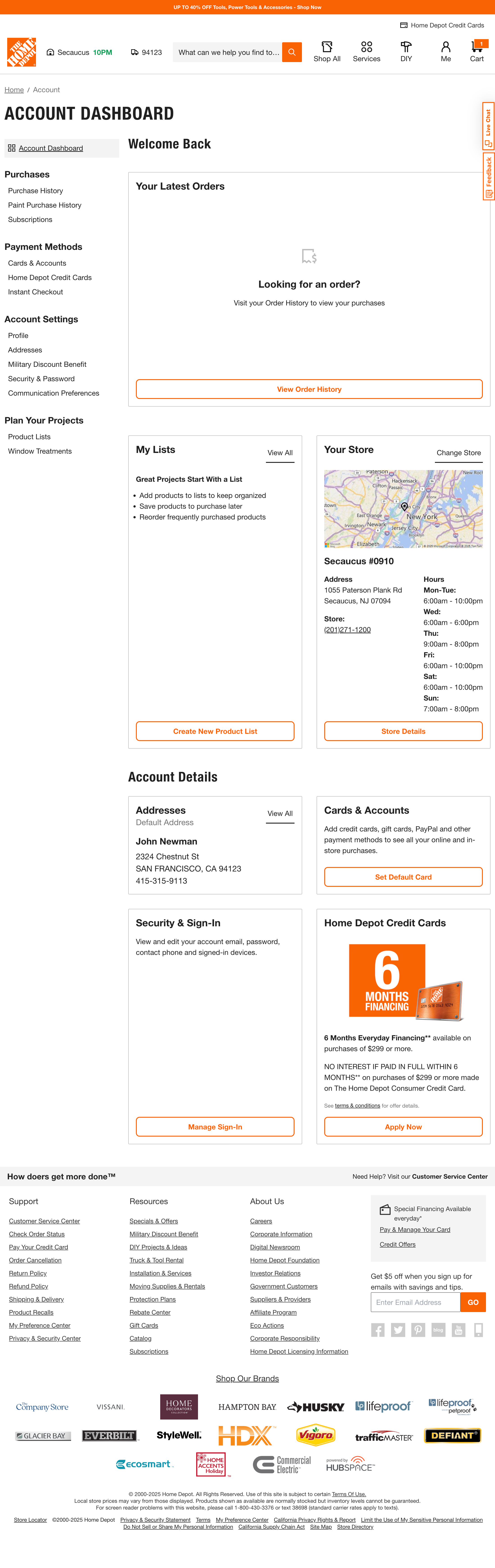 Desktop screenshot of Home Depot