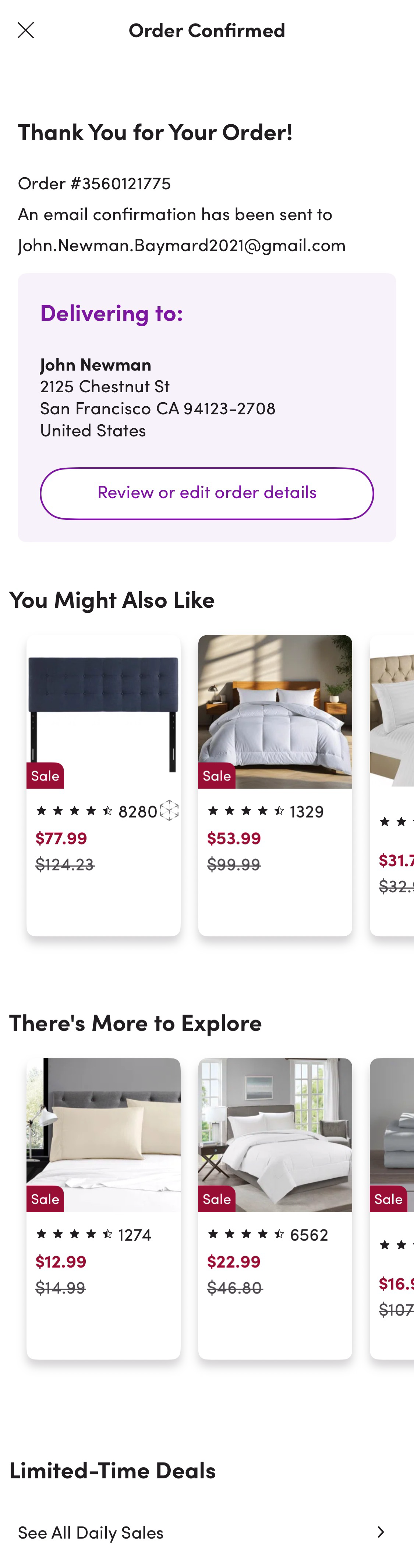 Mobile screenshot of Wayfair