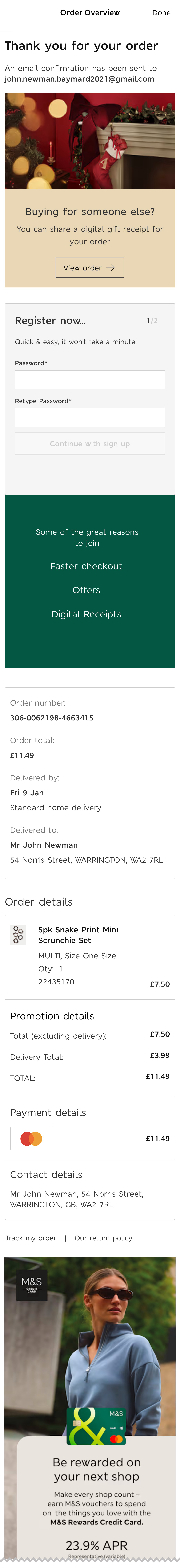 Mobile screenshot of Marks & Spencer