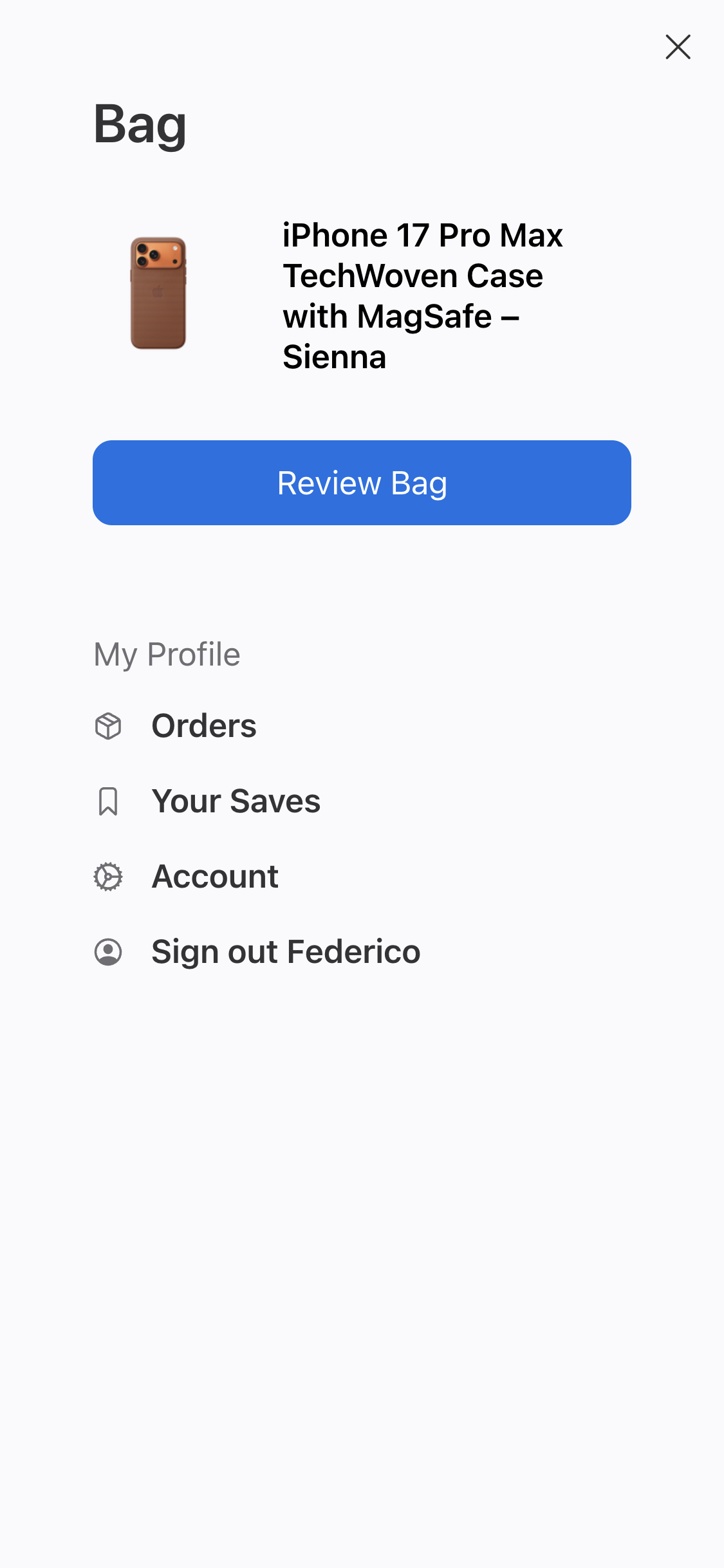 Mobile screenshot of Apple