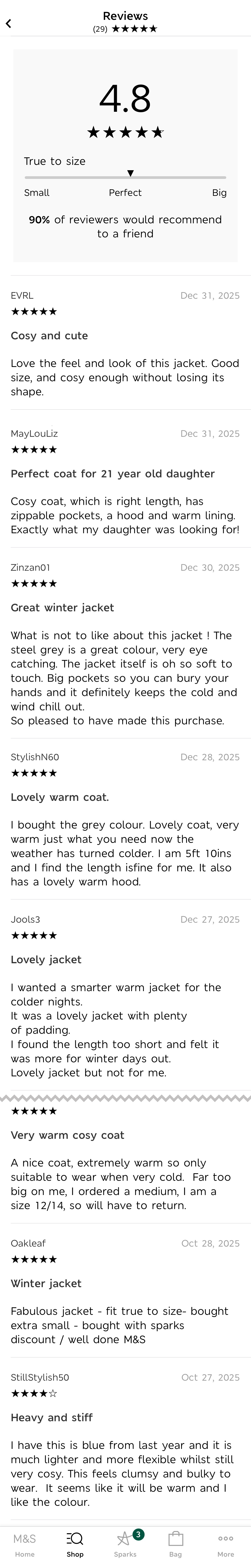 Mobile screenshot of Marks & Spencer