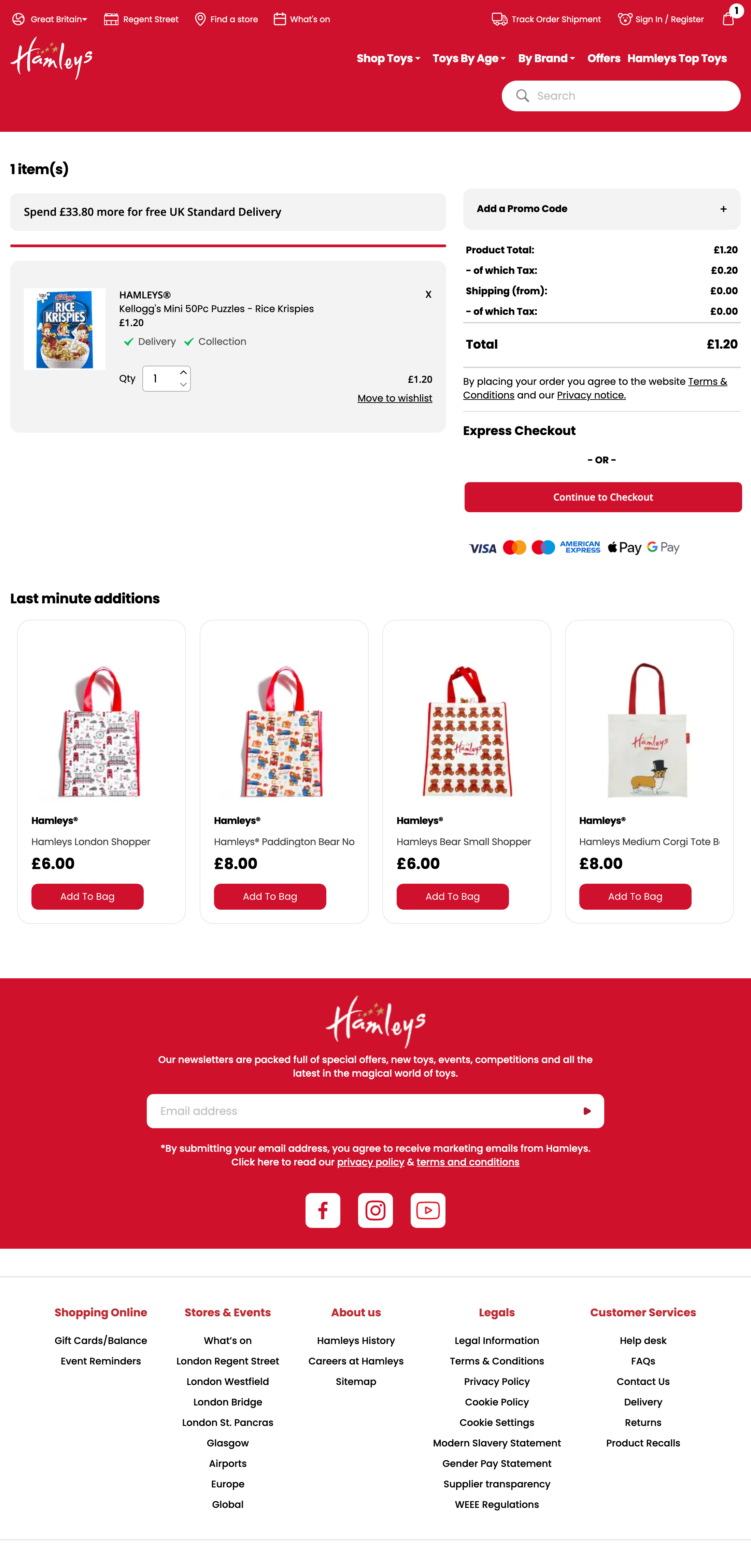 Desktop screenshot of Hamleys