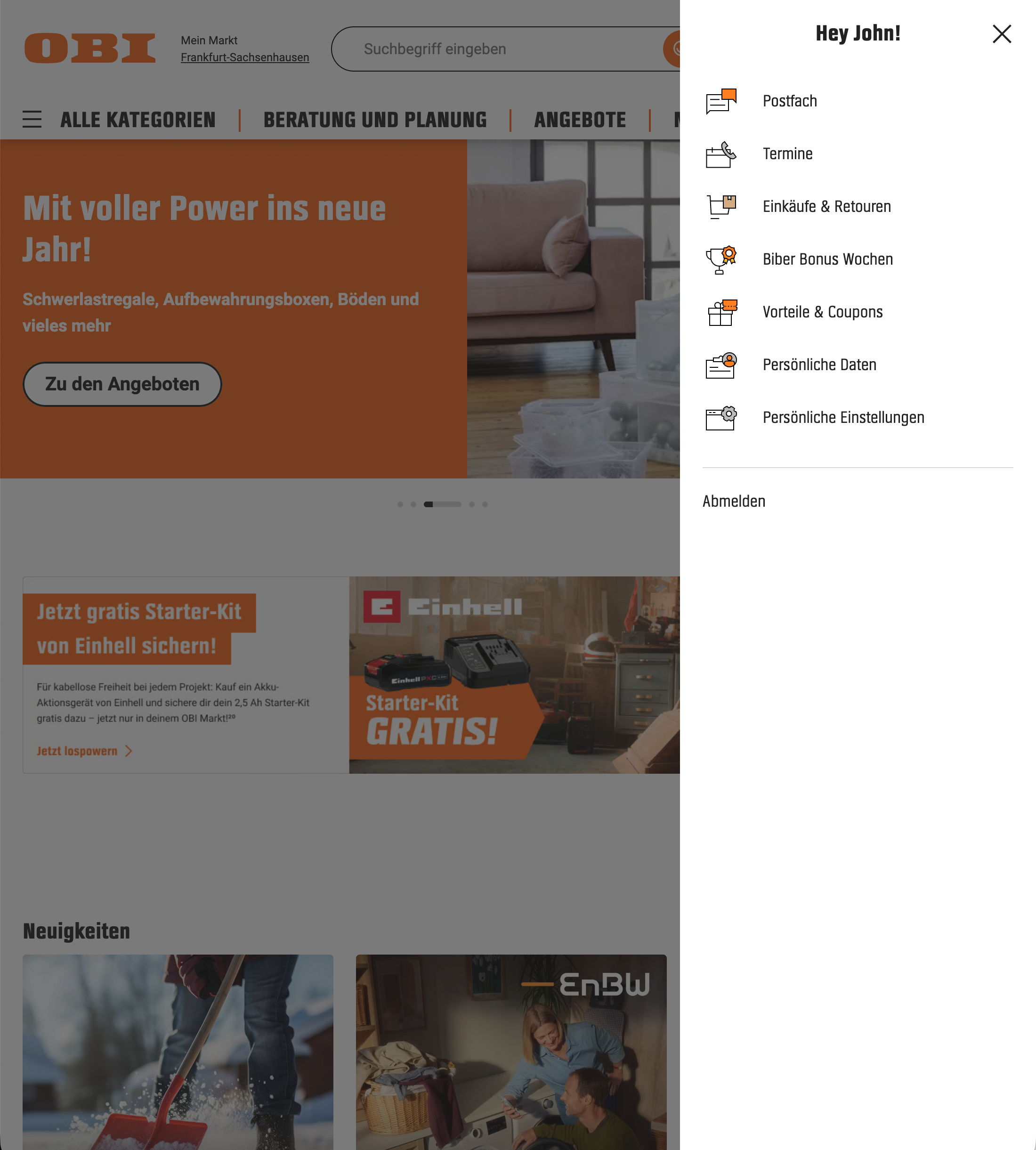 Desktop screenshot of OBI