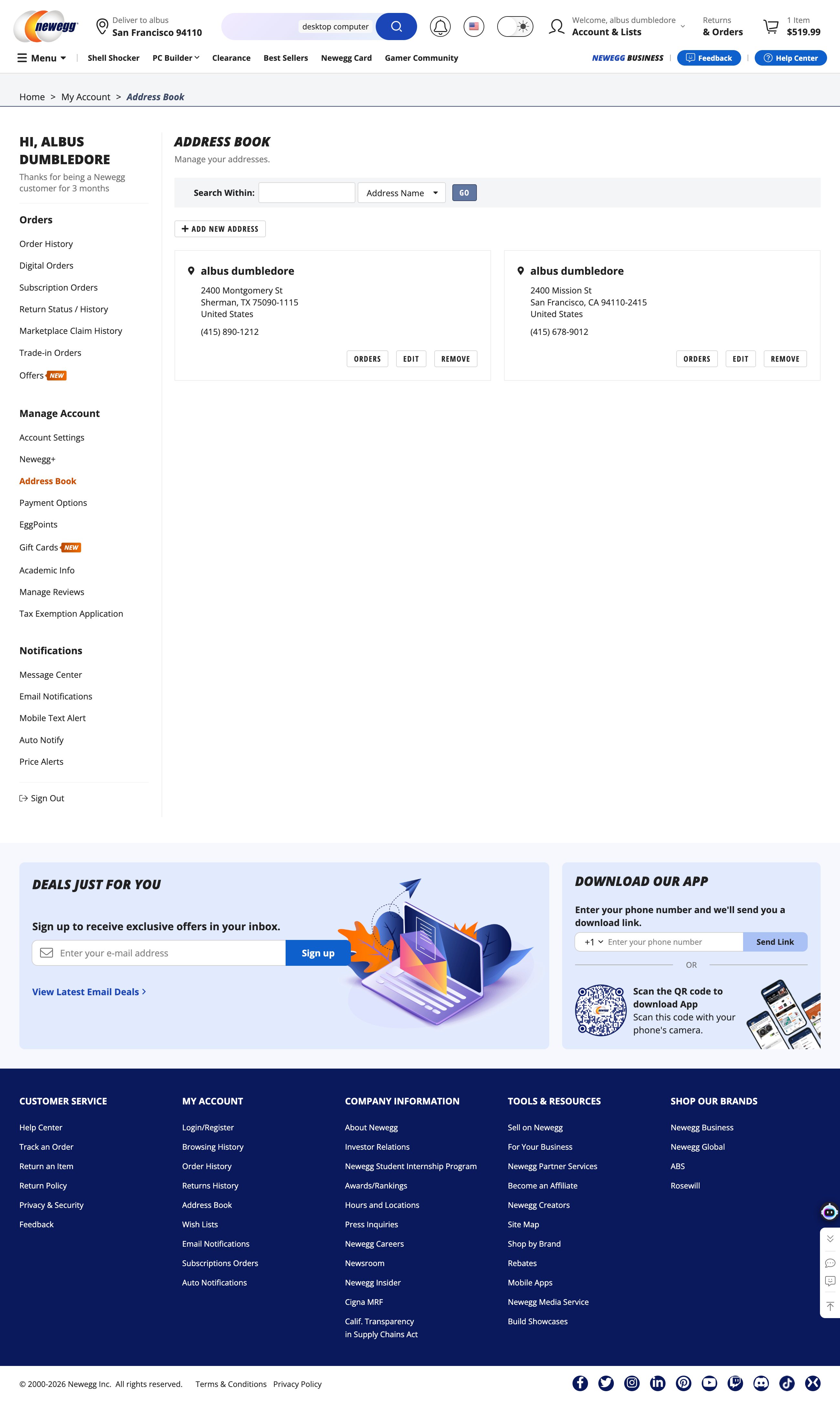 Desktop screenshot of Newegg