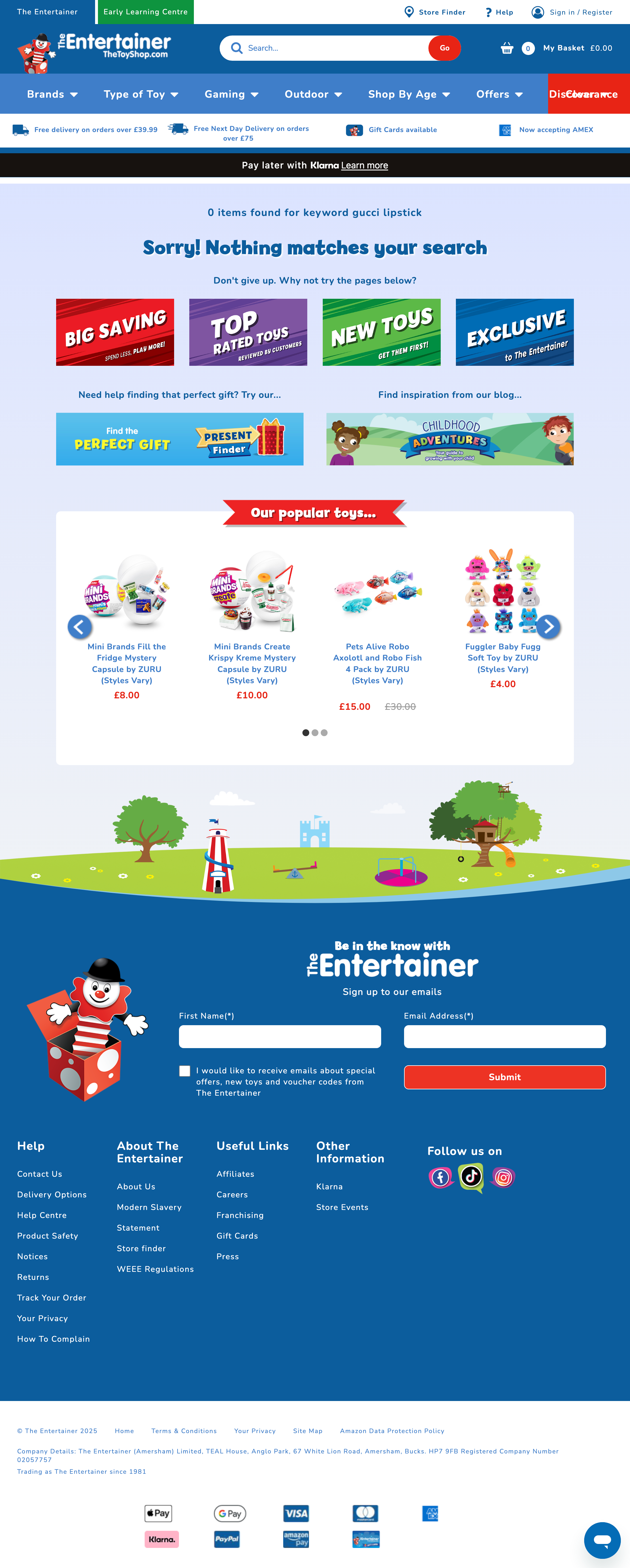 Desktop screenshot of The Entertainer (TheToyShop.com)