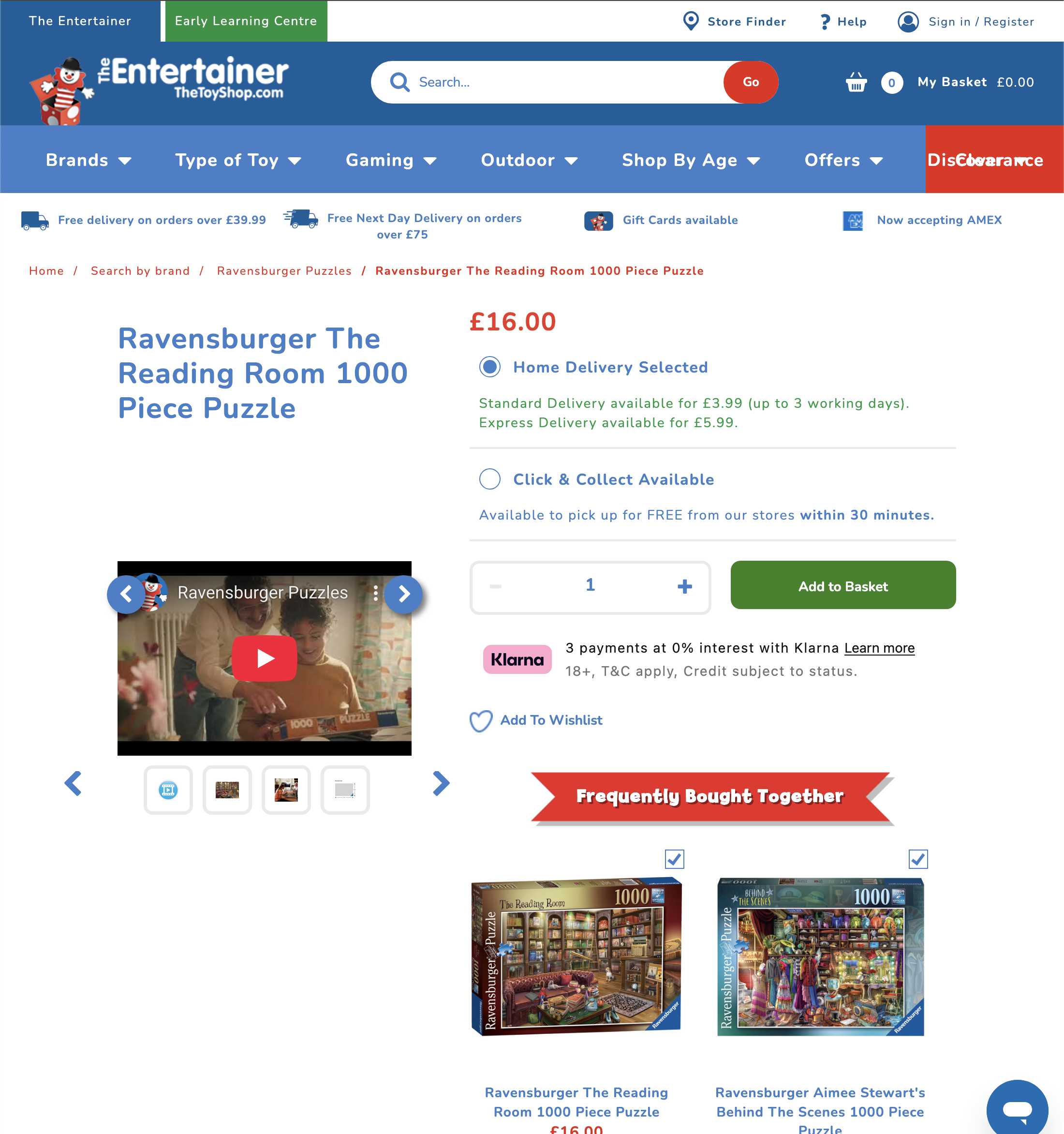Desktop screenshot of The Entertainer (TheToyShop.com)