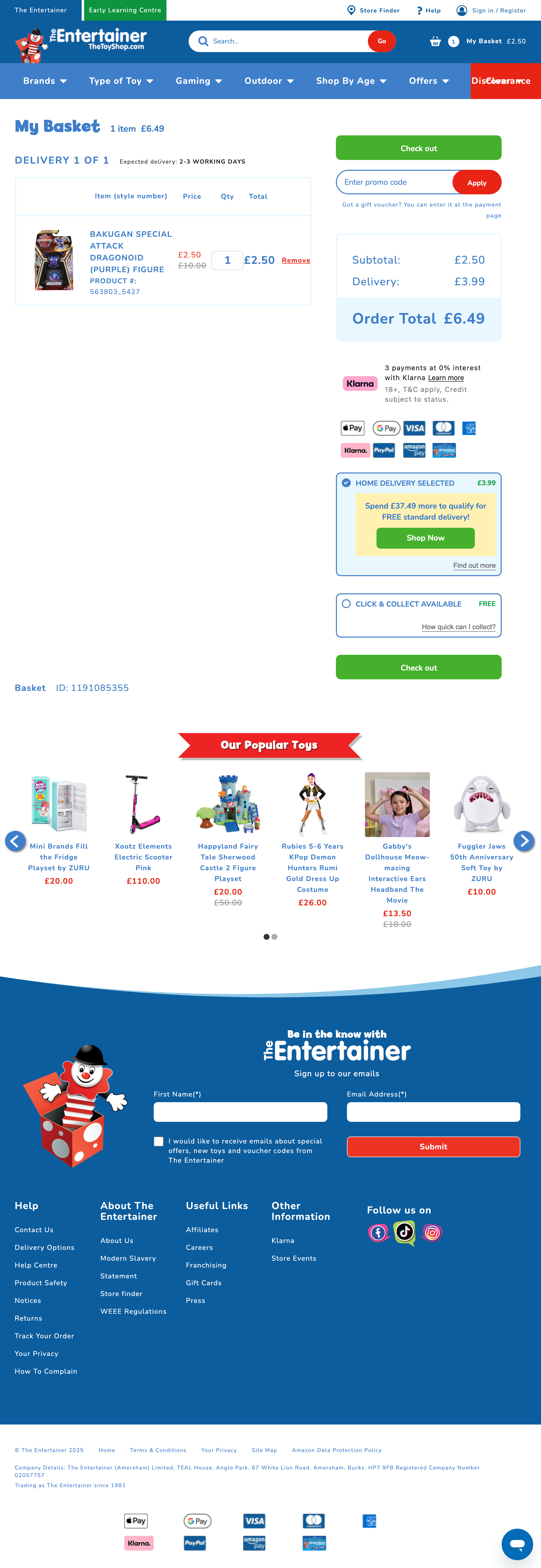 Desktop screenshot of The Entertainer (TheToyShop.com)