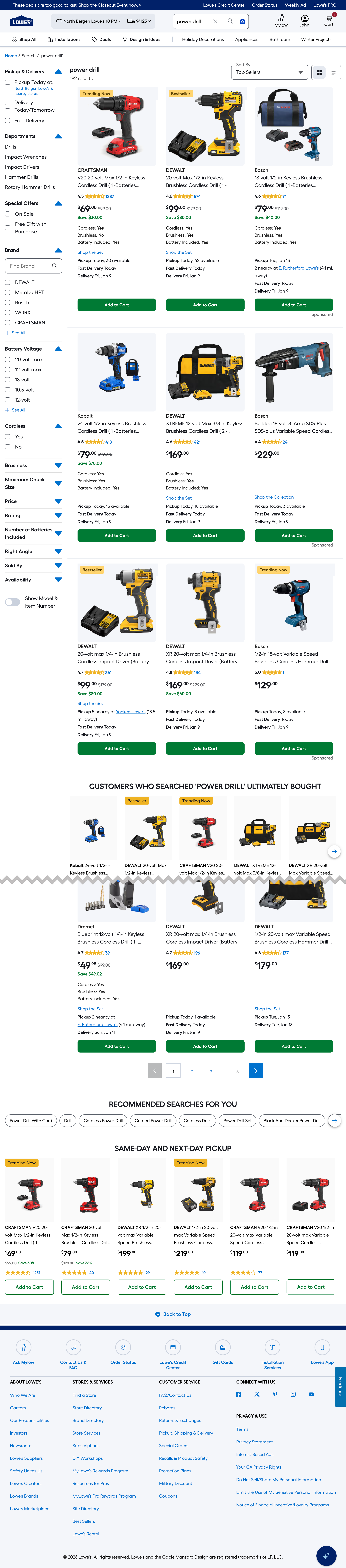 Desktop screenshot of Lowe’s