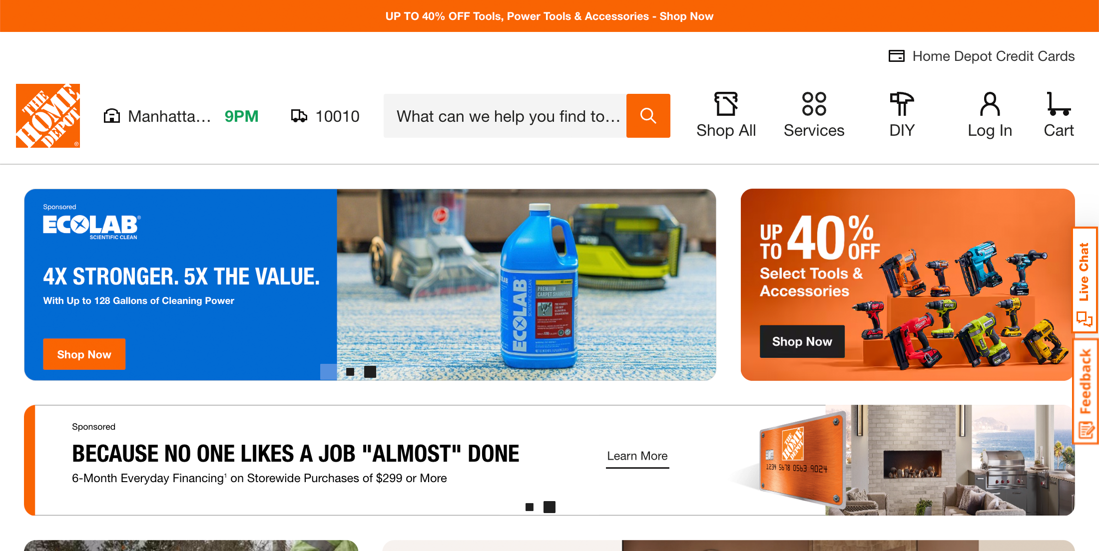 Desktop screenshot of Home Depot