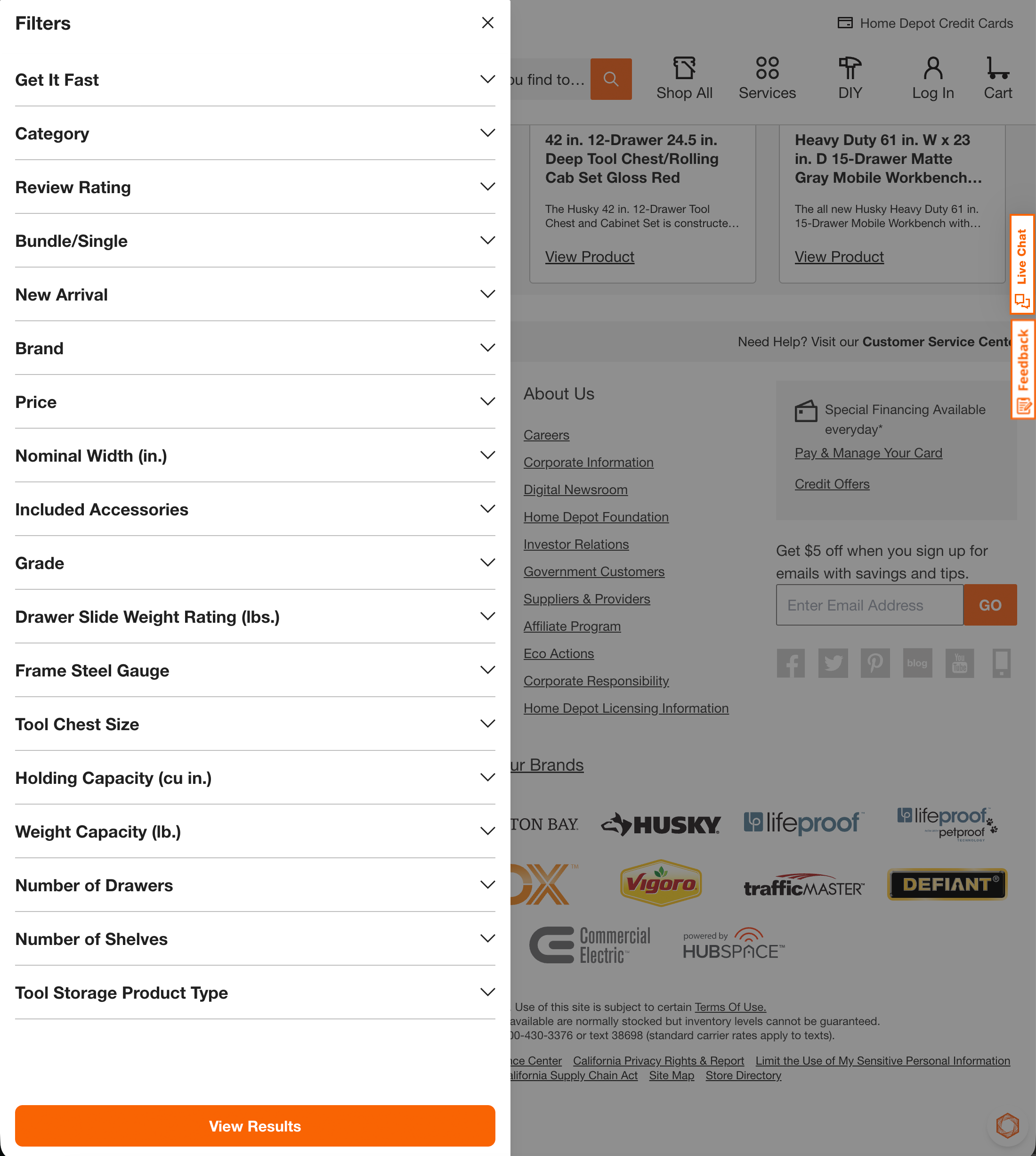 Desktop screenshot of Home Depot