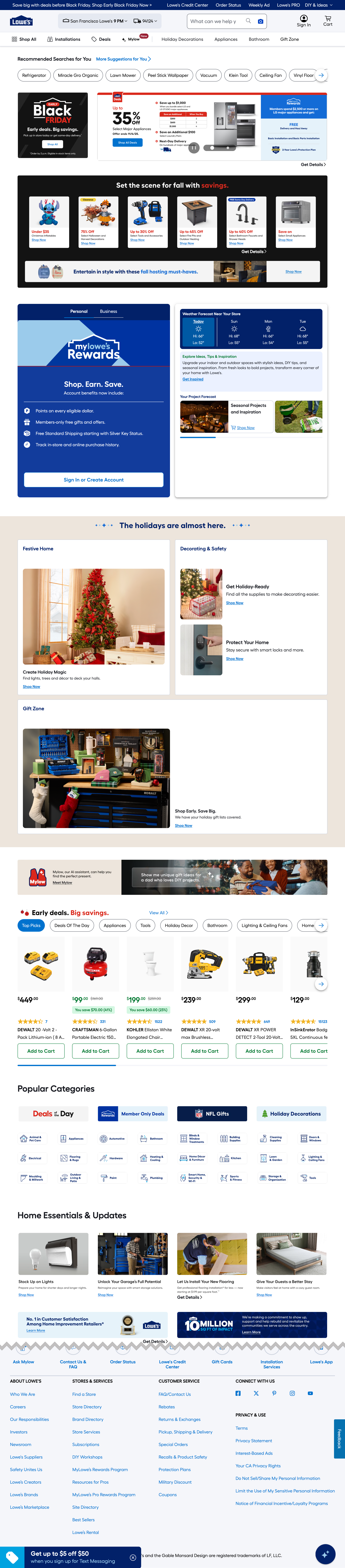 Desktop screenshot of Lowe’s