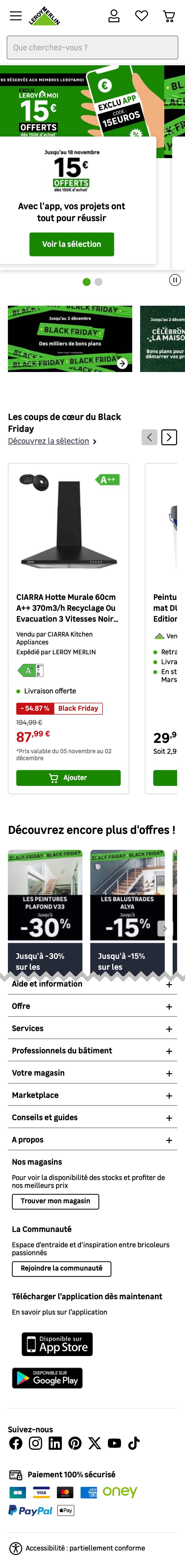 Mobile screenshot of Leroy Merlin