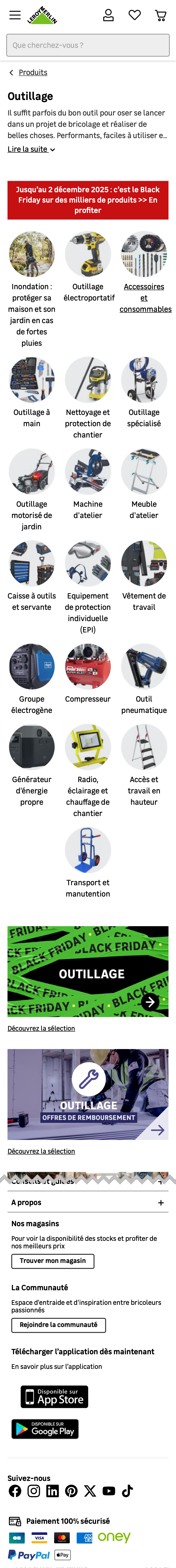 Mobile screenshot of Leroy Merlin