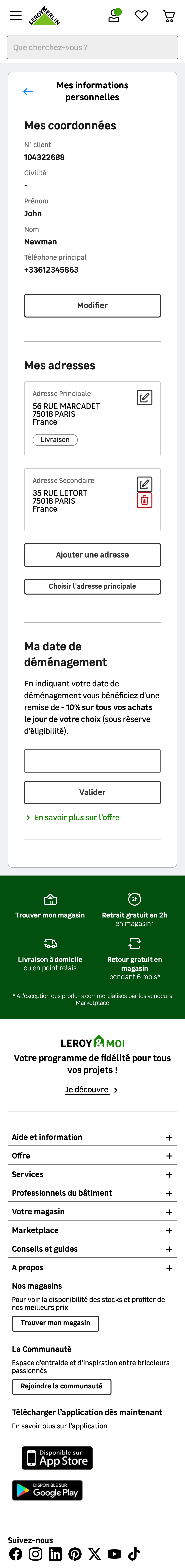 Mobile screenshot of Leroy Merlin