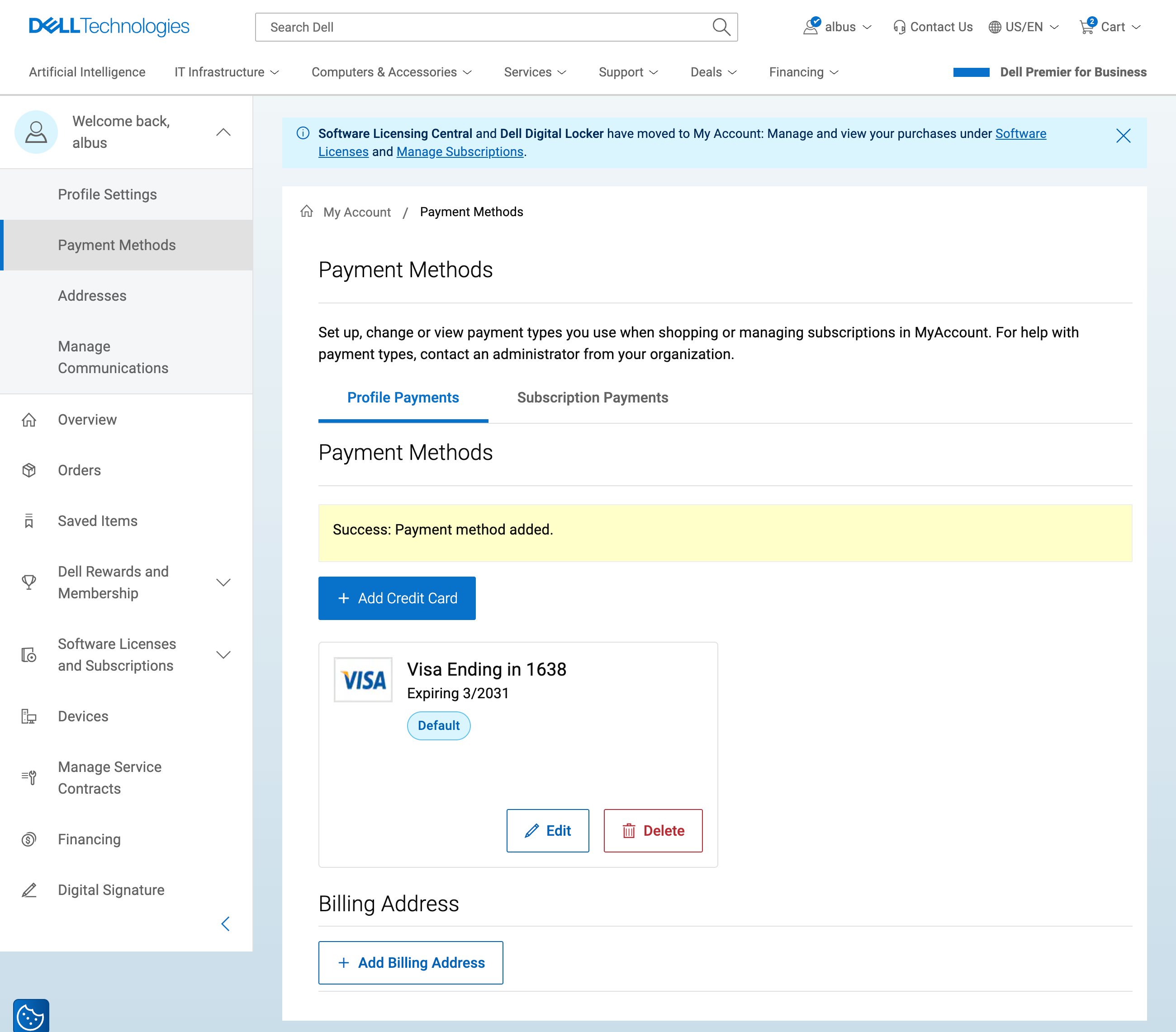 Desktop screenshot of Dell