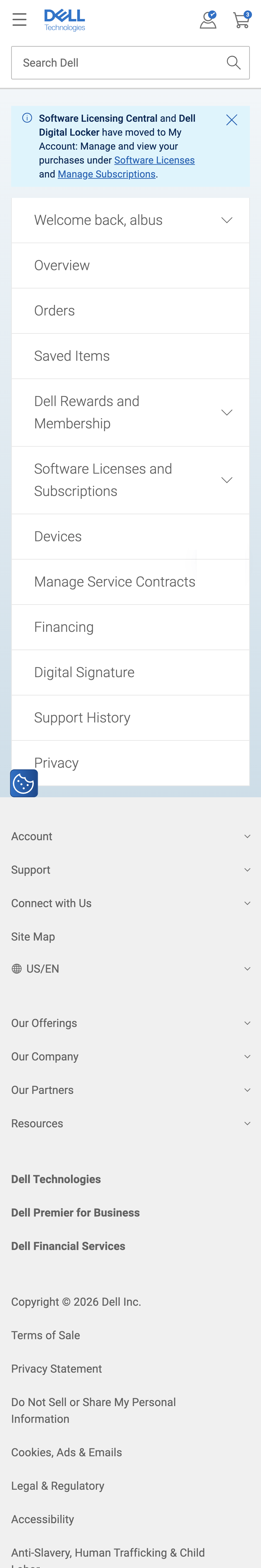 Mobile screenshot of Dell