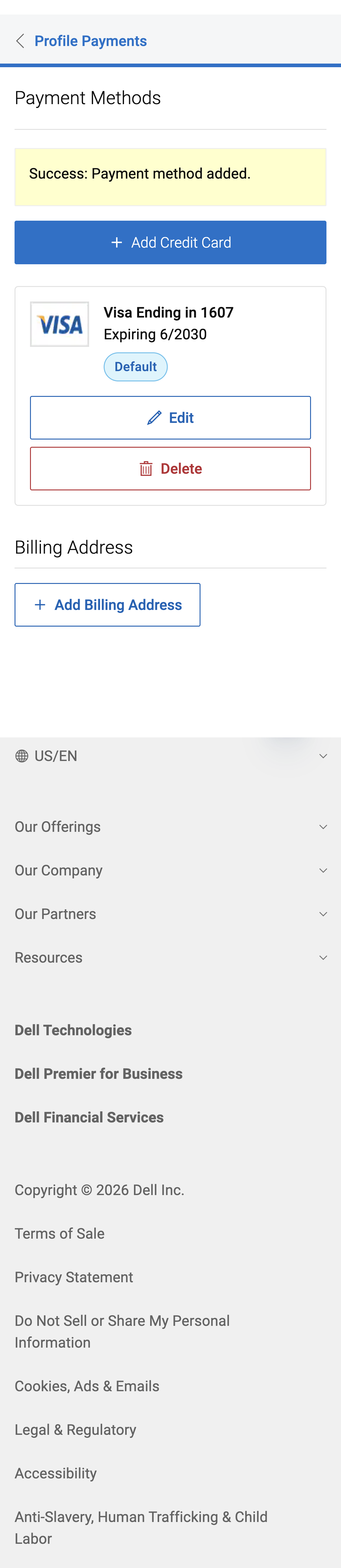 Mobile screenshot of Dell