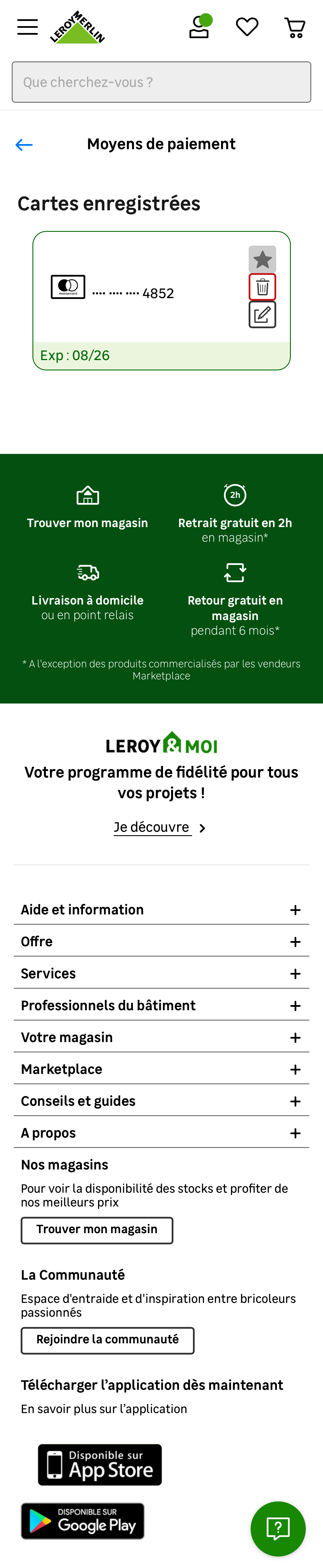 Mobile screenshot of Leroy Merlin