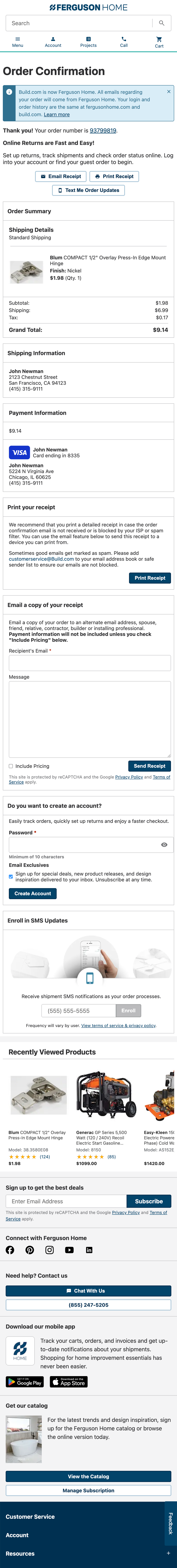 Mobile screenshot of Build.com
