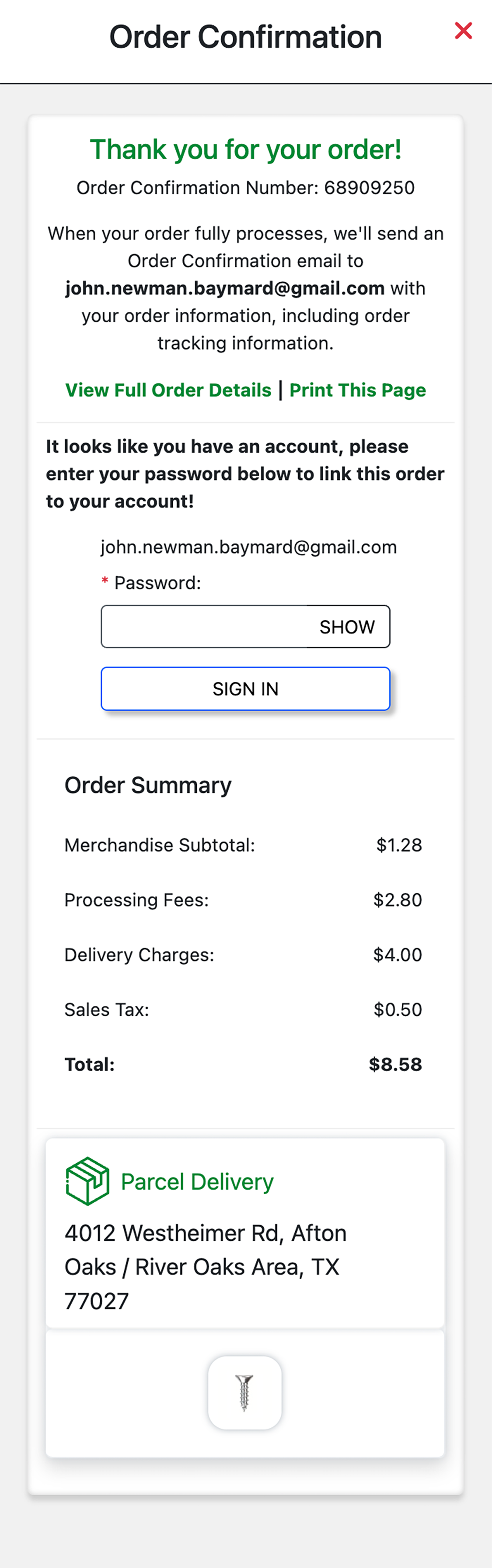 Mobile screenshot of Menards