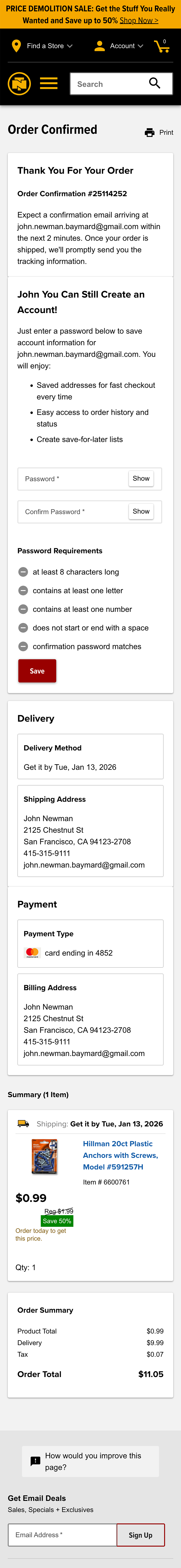 Mobile screenshot of Northern Tool