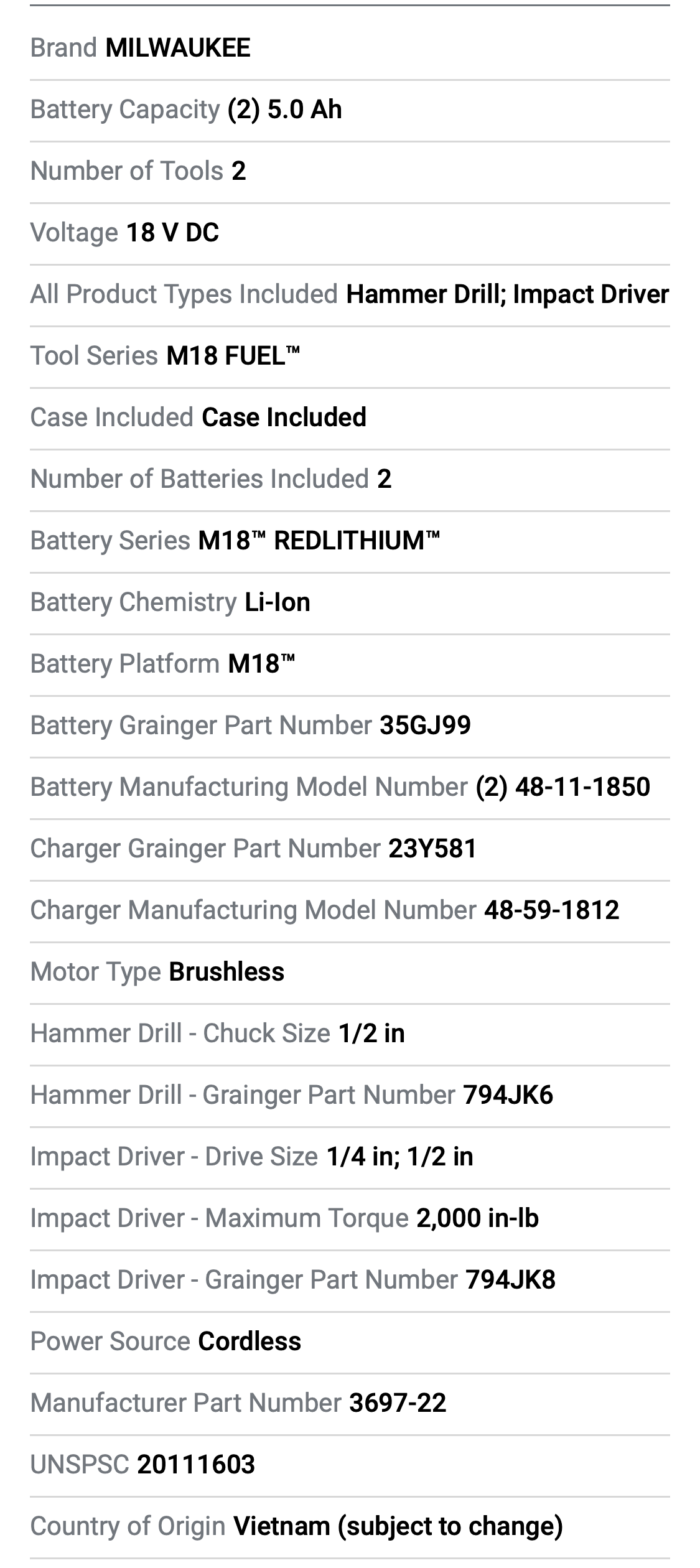 Mobile screenshot of Grainger