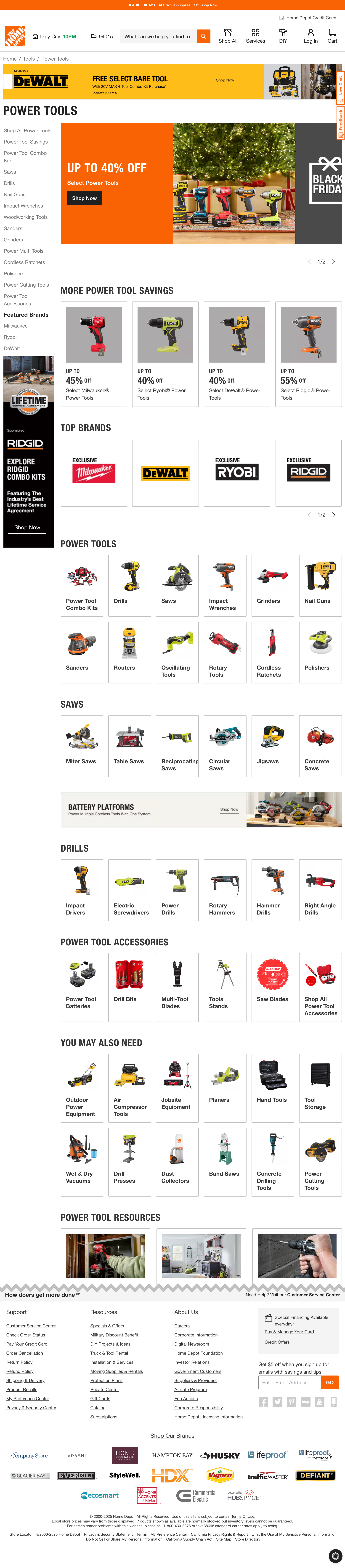 Desktop screenshot of Home Depot