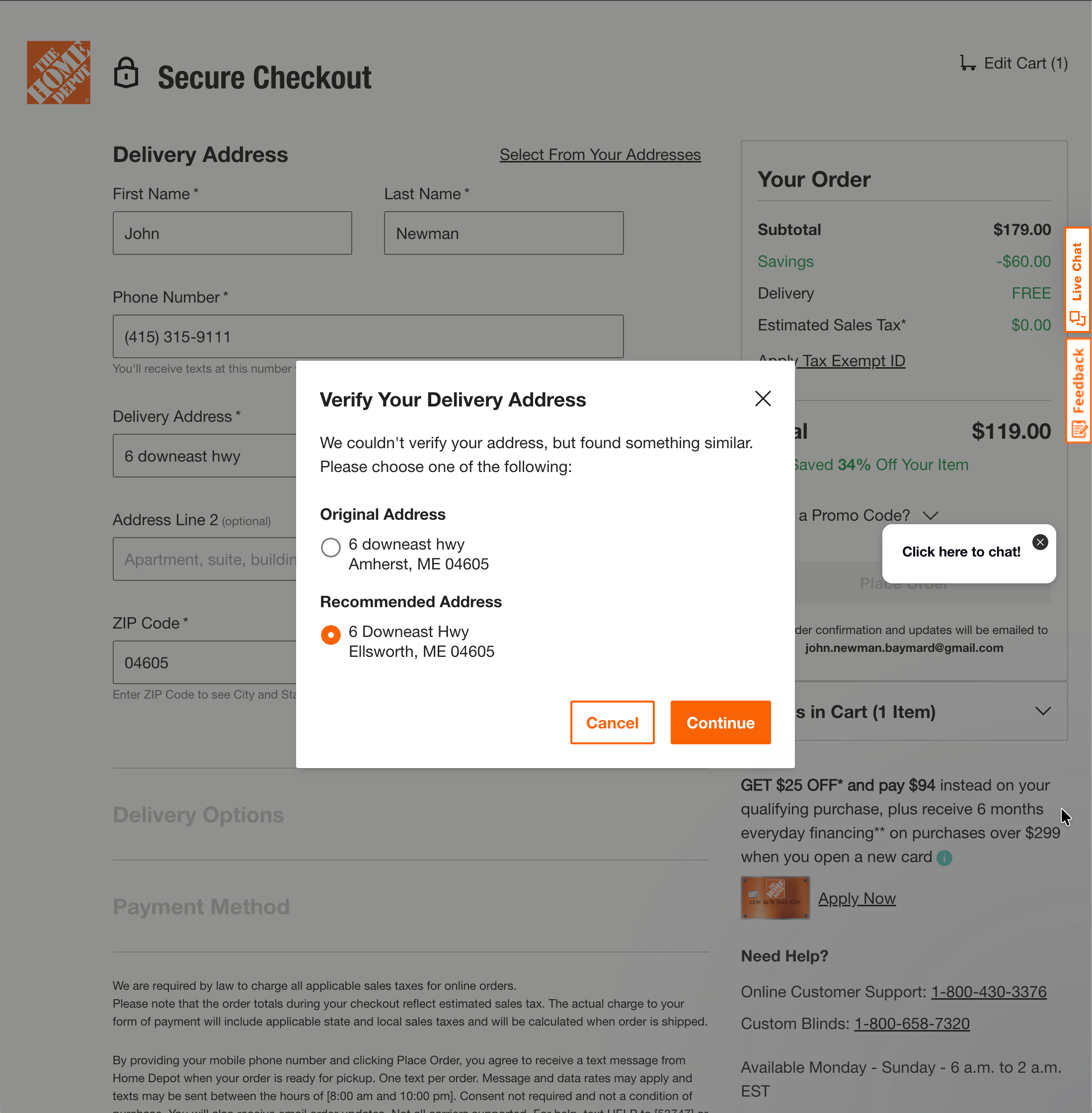 Desktop screenshot of Home Depot