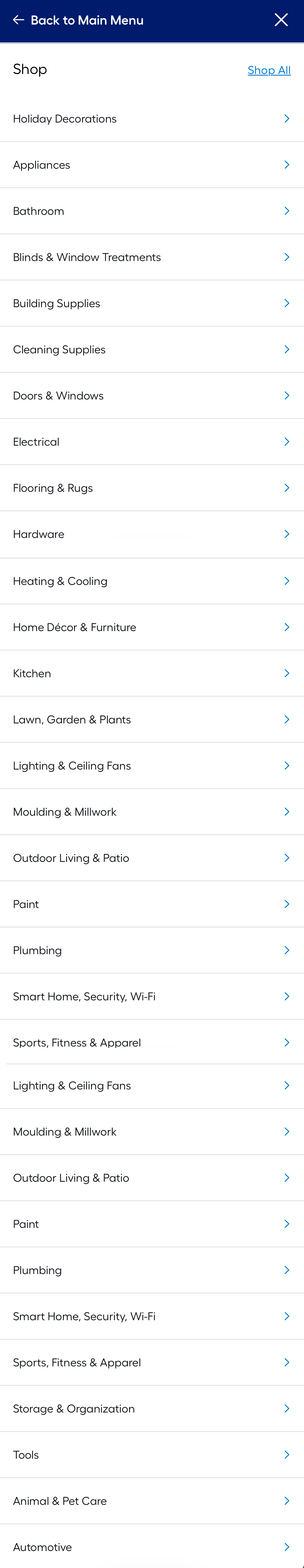 Mobile screenshot of Lowe’s