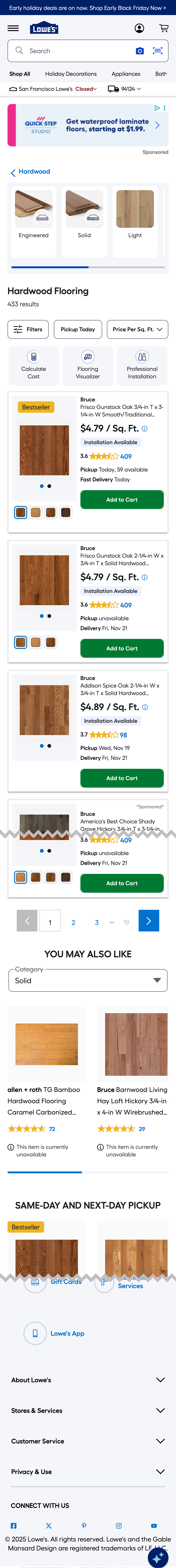 Mobile screenshot of Lowe’s