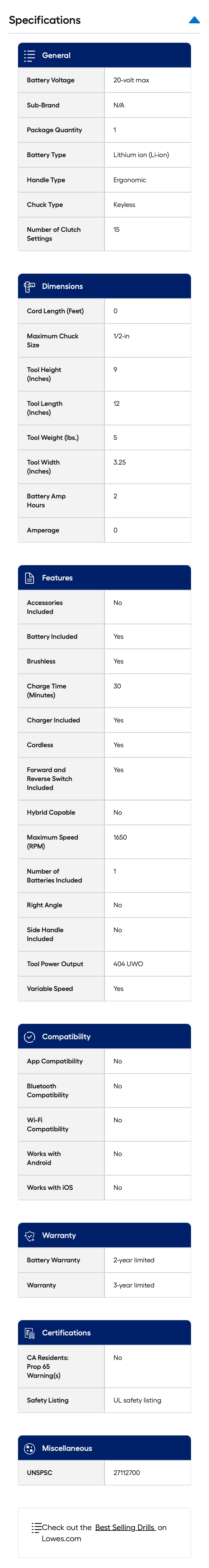 Mobile screenshot of Lowe’s