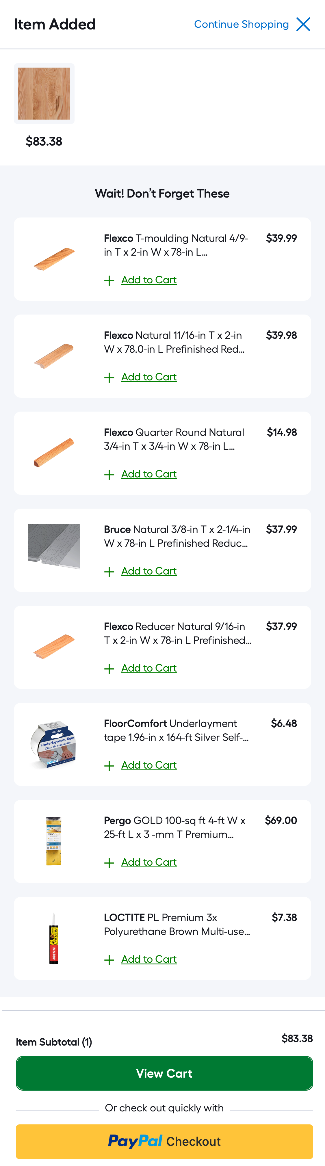 Mobile screenshot of Lowe’s