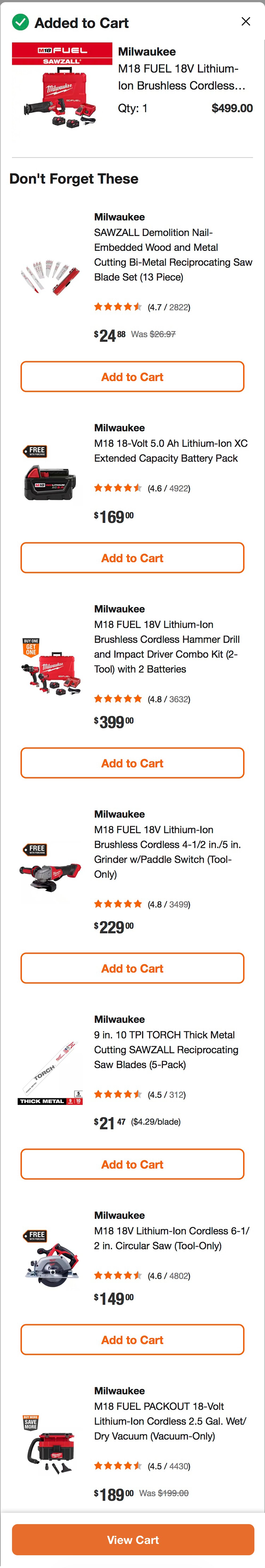 Mobile screenshot of Home Depot