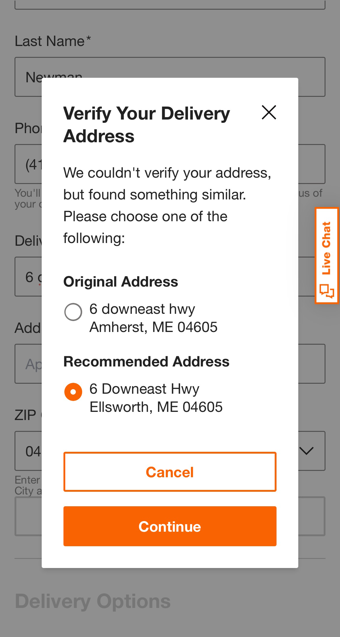 Mobile screenshot of Home Depot
