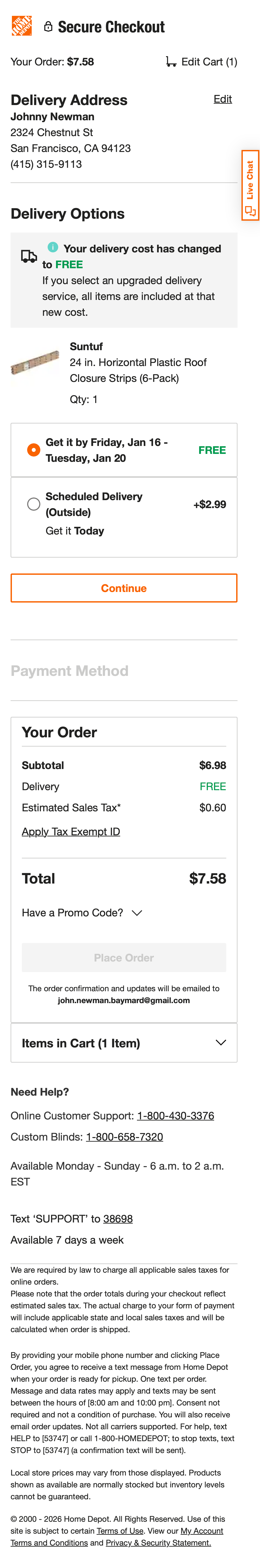 Mobile screenshot of Home Depot