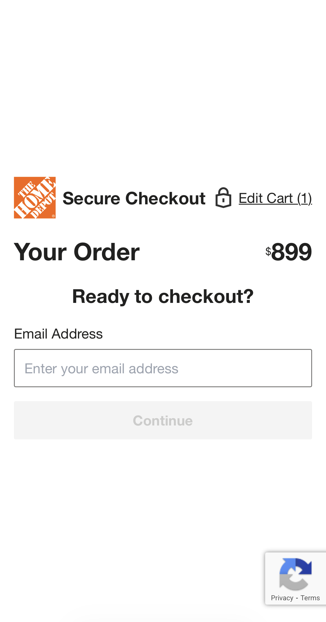 Mobile screenshot of Home Depot