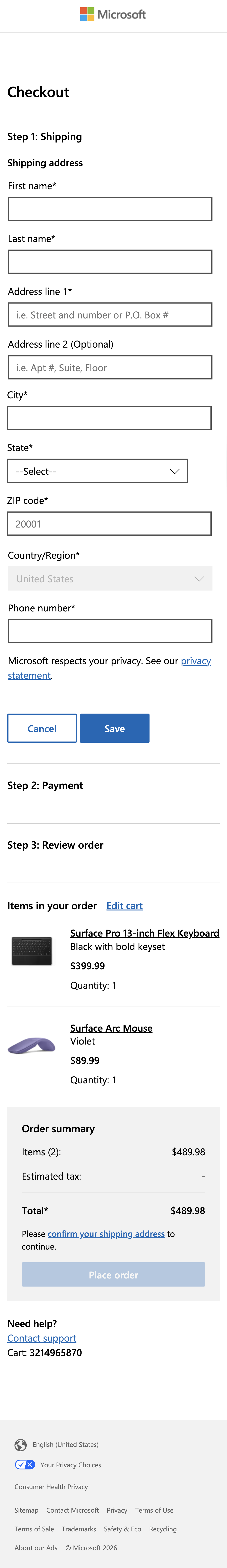 Mobile screenshot of Microsoft
