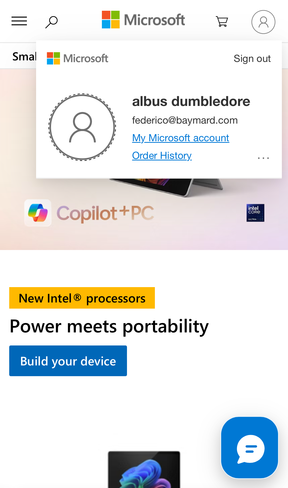 Mobile screenshot of Microsoft