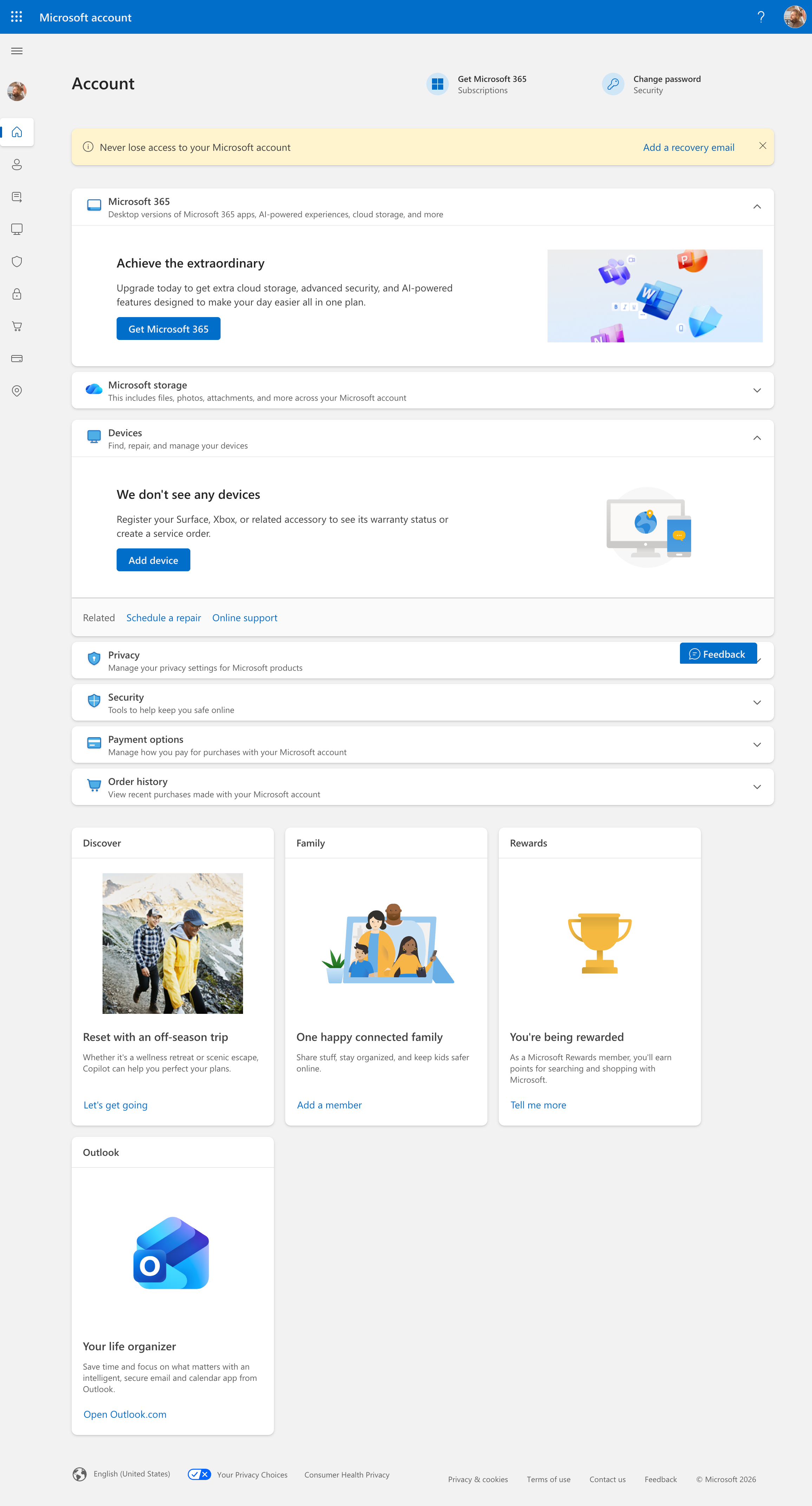 Desktop screenshot of Microsoft