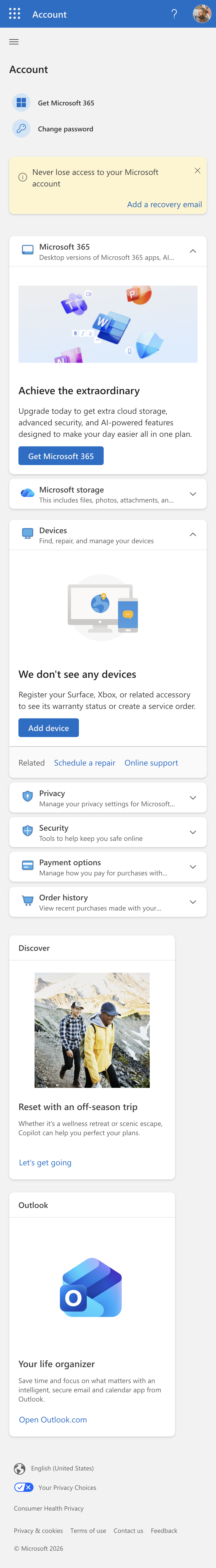 Mobile screenshot of Microsoft