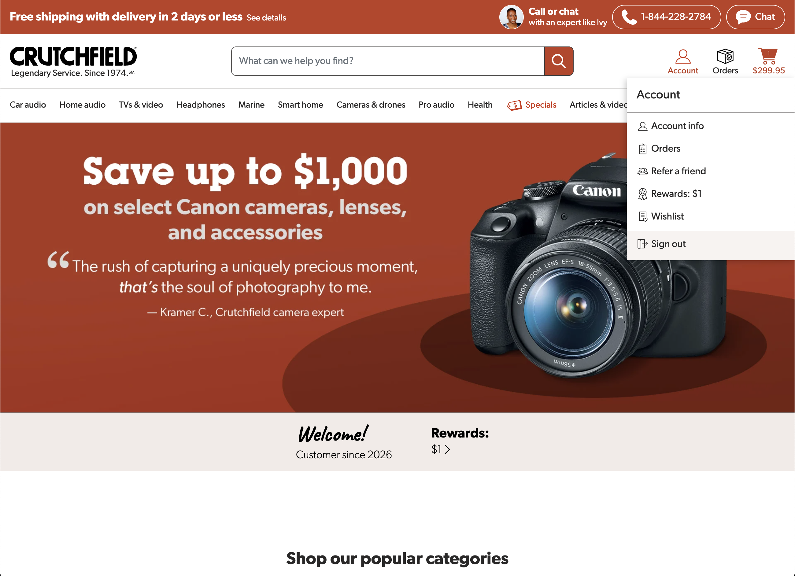 Desktop screenshot of Crutchfield