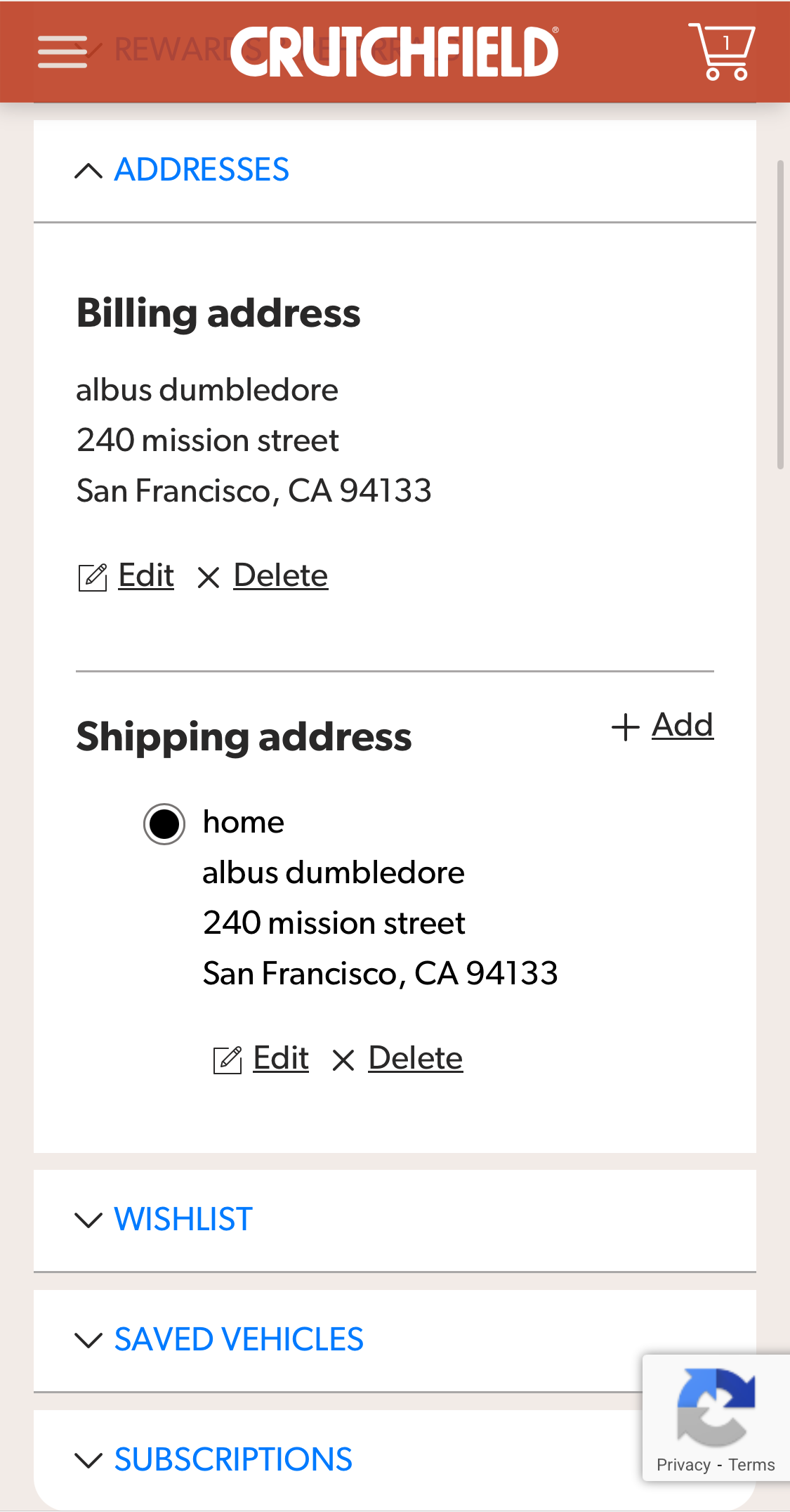 Mobile screenshot of Crutchfield