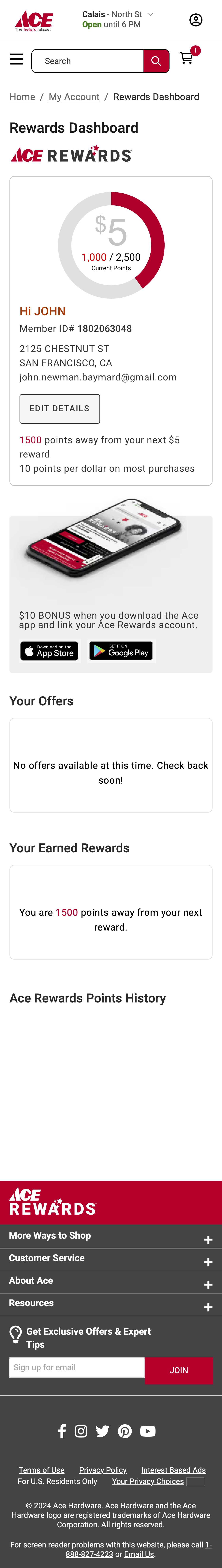 Mobile screenshot of Ace Hardware