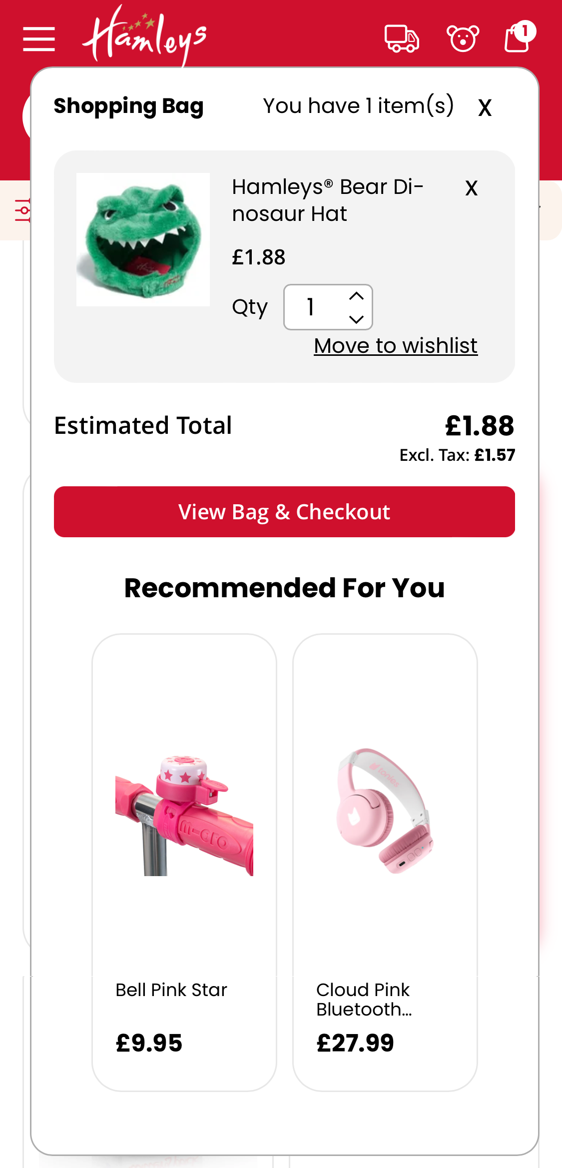 Mobile screenshot of Hamleys