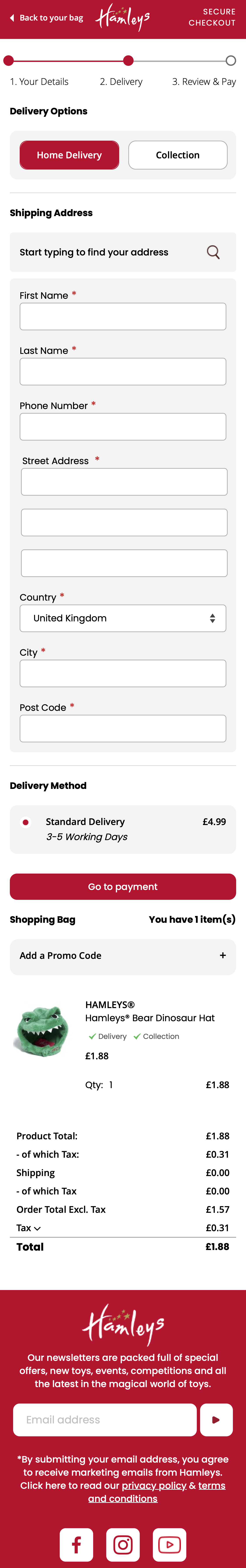 Mobile screenshot of Hamleys