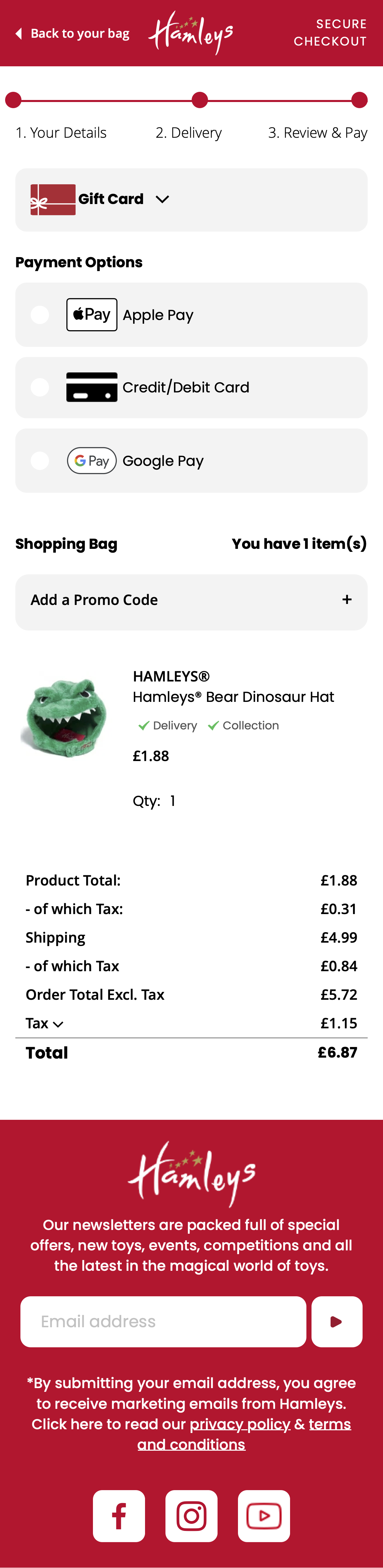 Mobile screenshot of Hamleys