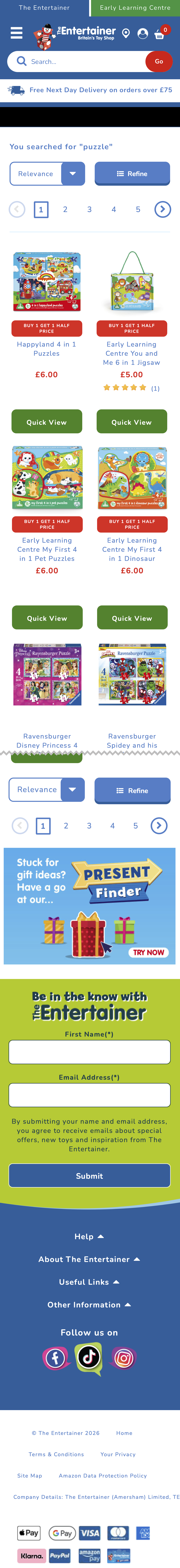 Mobile screenshot of The Entertainer (TheToyShop.com)