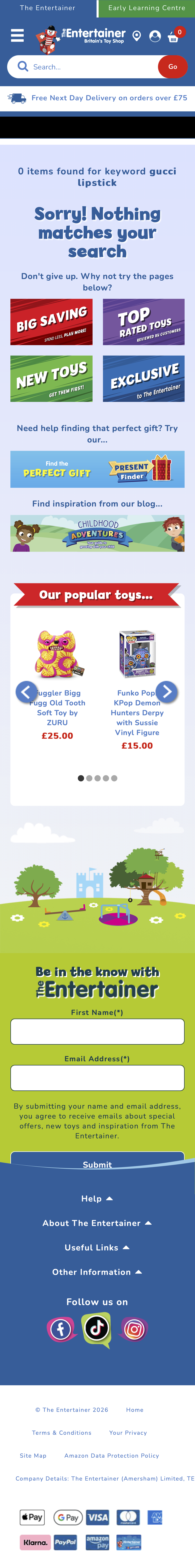 Mobile screenshot of The Entertainer (TheToyShop.com)