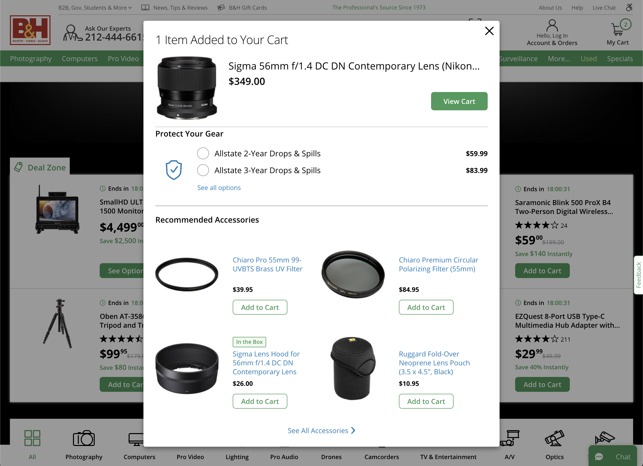 Desktop screenshot of B&H Photo