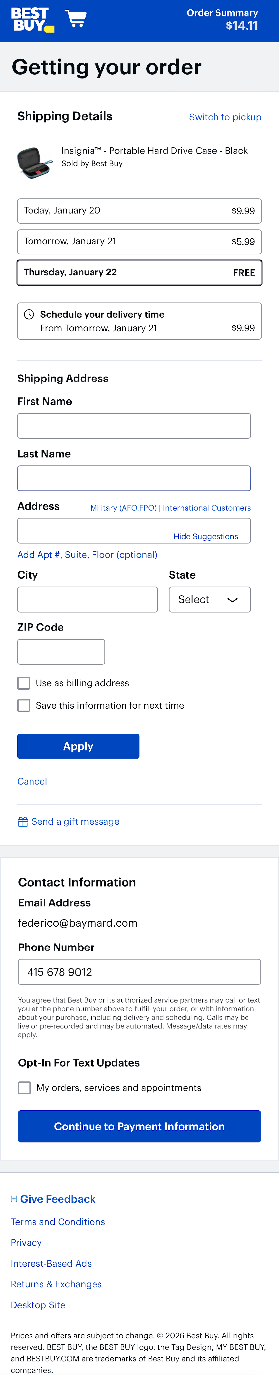 Mobile screenshot of Best Buy